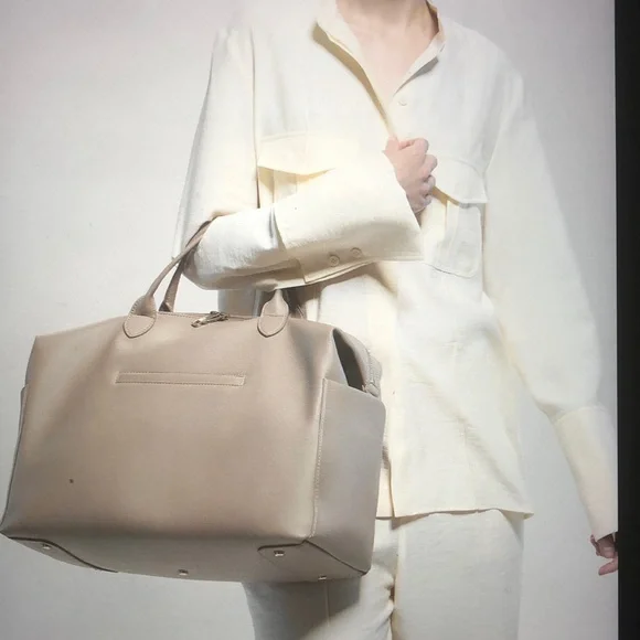 MINA BAIE Emmy Full Taupe Backpack Satchel Crossbody Travel Bag Diaper Bag - Picture 2 of 11